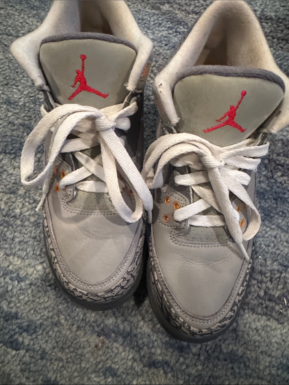 Jordan Grey and Red Jumpman Sneakers